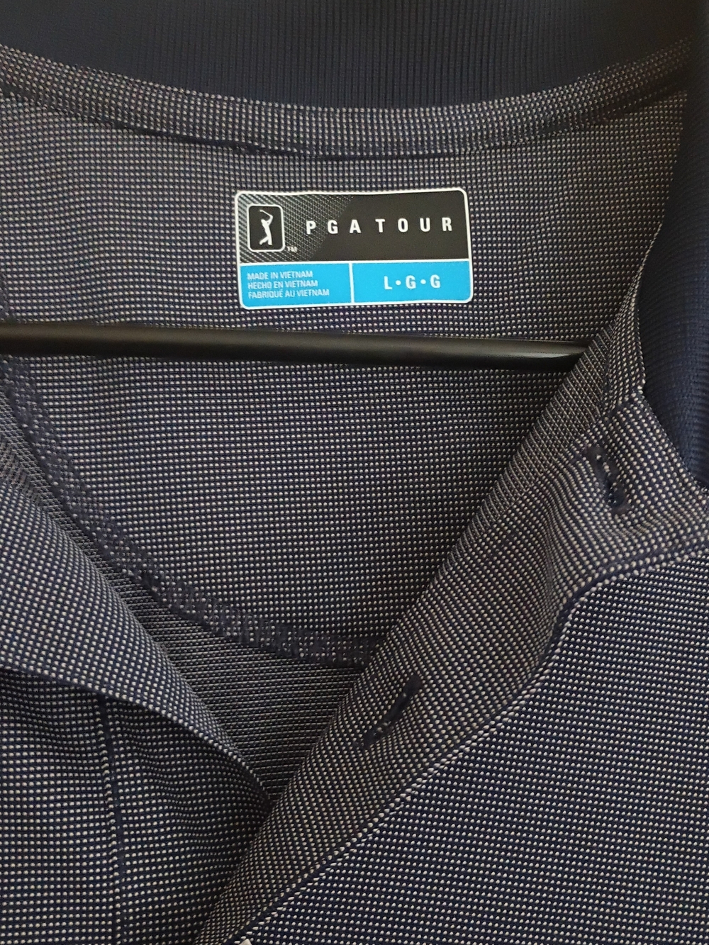 PGA TOUR Navy Textured Micro-Pattern